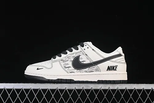 All Categories Nk SB Dunk Series Nk SB Dunk Low High-end Customized Low-top Sneakers Nike SB Dunk Low Co-branded Beige Multi-Smoke High-end Customized Low-top Casual Sneakers HH7518-094